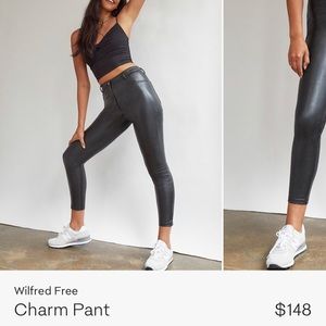 Wilfred Free vegan leather pants.